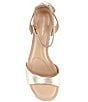 Color:Platino - Image 5 - Alice Metallic Leather Peep Toe Block Heel Dress Sandals