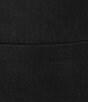 Color:Black - Image 3 - Amalia Linen Blend Square Neck Sleeveless Circle Cut Out Sheath Midi Dress