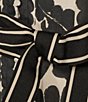 Color:Natural/Black - Image 3 - Brynn Printed Cotton Voile Mock Neck Long Sleeve Dress