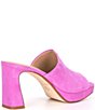 Color:Bright Mauve - Image 2 - Divinna Suede Platform Slide Sandals