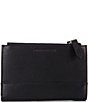 Color:Black - Image 2 - Double Top Zip Small Leather Wallet