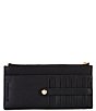 Color:Black - Image 1 - East West Leather Flat Zip Wallet
