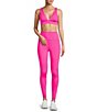 Color:Bright Pink - Image 3 - Active Endurance High Waisted Coordinating 28#double; Leggings