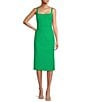 Color:Fern - Image 1 - Everleigh Square Neck Sleeveless Midi Sheath Dress