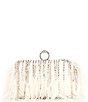 Color:White - Image 2 - Feather Stone Frame Minaudiere Clutch
