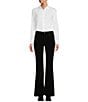 Color:White - Image 5 - Greta Long Sleeve Point Collar Poplin Bodysuit