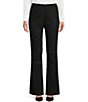 Color:Black - Image 1 - Kendall Straight Stretch Coordinating Linen Trousers