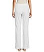 Color:White - Image 2 - Kendall Straight Stretch Coordinating Linen Blend Trousers