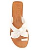 Color:Sweet Cream - Image 5 - Loyren Knotted Leather Thong Flat Sandals