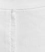 Color:White - Image 4 - Monet Stretch Linen Back Slit Midi Pencil Skirt