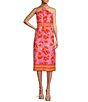 Color:Modern Flower - Image 1 - Naomi Floral Printed Linen Halter Sleeveless A-Line Midi Dress