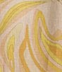Color:Sun Paisley - Image 3 - Opal Paisley Linen Blend V-Neckline Cap Sleeve Tiered A-Line Dress