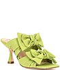 Color:Cyber Lime - Image 1 - Ophelia Fabric Double Bow Dress Sandals