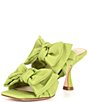 Color:Cyber Lime - Image 4 - Ophelia Fabric Double Bow Dress Sandals