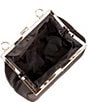 Color:Black - Image 3 - Pearl Ball Handle Frame Top Handle Clutch