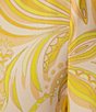 Color:Sun Paisley - Image 4 - Persephone Paisley Flat Front Coordinating Satin Wide Leg Pants