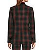 Color:Black/Cherry - Image 2 - Riviera Plaid Double Breasted Coordinating Blazer Jacket