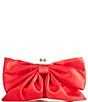 Color:Red - Image 1 - Satin Bow Frame Clutch