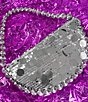 Color:Silver - Image 5 - Sequin Rhinestone Ring Top Handle Shoulder Bag
