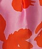 Color:Mandarin Flower - Image 4 - Tara Floral Printed Satin Coordinating Halter Top