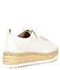Color:White - Image 2 - Taylor Lace-Up Espadrille Platform Sneakers