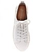Color:White - Image 5 - Taylor Lace-Up Espadrille Platform Sneakers