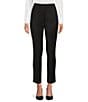 Color:Black - Image 1 - Theo Loro Piana® Luxe Wool Ankle Pants