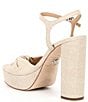 Color:Natural Linen - Image 3 - x Born on Fifth Laurie Linen Knotted Ankle Strap Platform Dress Sandals