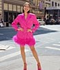 Color:Hot Pink - Image 4 - x Breast Cancer Awareness Capsule Dr. Bridget Satin Button Front Dress