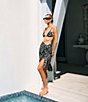 Color:Black - Image 1 - x M.G. Style Augustine Fringe Pareo Sarong Swimsuit Cover-Up