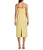 Color:Butter - Image 3 - x M.G. Style Kate Square Neckline Midi Dress