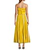 Color:Lemon Watercolor - Image 3 - x M.G. Style Blake Lemon Watercolor Crop Top & Mid Waist Pleated Skirt Set