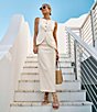 Color:Flan - Image 6 - x M.G. Style Sophia Linen Blend Gold Shell Patch Pocket Coordinating Vest