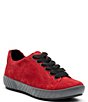 Color:Chili Red Suede - Image 1 - Alexandria Suede Sneakers