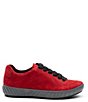 Color:Chili Red Suede - Image 2 - Alexandria Suede Sneakers