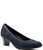 Color:Midnight Blue - Image 1 - Kelly Leather Dotted Pumps