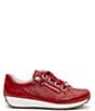 Color:Red - Image 2 - Ollie Leather Zip Sneakers