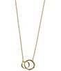 Color:Gold - Image 1 - Circle Link Short Pendant Necklace