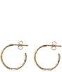 Color:Gold - Image 1 - Hammered Medium Hoop Earrings