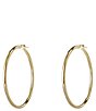 Color:Gold - Image 2 - Large Tubular Hoop Earrings