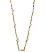 Color:Gold - Image 2 - Pearl Figaro All Around Collar Necklace