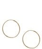 Color:Gold - Image 1 - Small Endless Sterling Silver Hoop Earrings