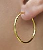Color:Gold - Image 2 - Small Endless Sterling Silver Hoop Earrings