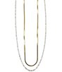 Color:Two Tone - Image 1 - Two Tone Layered Chain Necklace