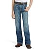 Color:Blue - Image 1 - Big Boys 7-16 B4 Relaxed Boundary Bootcut Denim Jeans
