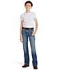 Color:Blue - Image 5 - Big Boys 7-16 B4 Relaxed Boundary Bootcut Denim Jeans