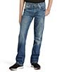 Color:Blue - Image 1 - Big Boys 7-16 B5 Slim Charger Stackable Slim Fit Straight Leg Denim Jeans