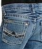 Color:Blue - Image 3 - Big Boys 7-16 B5 Slim Charger Stackable Slim Fit Straight Leg Denim Jeans