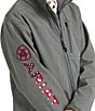 Color:Charcoal - Image 3 - Big Boys 7-14 Long Sleeve Logo 2.0 Softshell Jacket