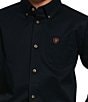 Color:Black - Image 2 - Big Boys 7-14 Long Sleeve Solid Twill Classic Shirt